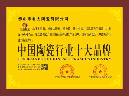 陶瓷行业十大品牌
